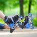 New Bounce Junior Roller Skates EU 24-28/US 8-11 Boys 2-in-1 Tri-Wheel to Inline Skates for Beginners | Blue - Buy Online on GoSupps.com