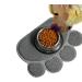 Easylifer Cat Litter Mat Non-slip Pet Food Water Bowl Feeding Placemat Mat Pet Paw Shape(S Gray)