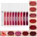 Getervb 10 Colors Matte Liquid Lipstick Long Lasting Lip Gloss Set Matte Velvet Lipstick for Women Beauty Cosmetics Gifts