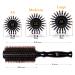 Belula Boar Bristle Round Brush Set for Blow Drying with Large 2.7 Wooden Barrel - Adds Volume & Body, Includes 3 Hair Clips & Travel Bag - Buy Online on GoSupps.com