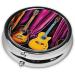 Buy Guitar Collection Mini Round Pill Box - 3 Compartment Travel Organizer for Home & Office - Portable Medicine Case - Buy Online on GoSupps.com