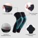 Kuangmi Knee Pads Compression Leg Sleeves - Basketball Volleyball & Weightlifting - Large Size - Black (Pair - Buy Online on GoSupps.com
