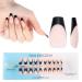 Shop 240PCS French Tips Gel x Nail Tips - Long Coffin Press On Nails in Black-Natural White | Pre-Applied Tip Primer & Base Coat for DIY Nail Extensions - Buy Online on GoSupps.com