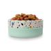 Jonathan Adler: Now House Mint "Terrazzo" Bowl, Small or Medium - Now House for Pets Ceramic Dog Bowl - Ceramic Dog Food Bowl, Dog Accessories, Pet Supplies, Dog Water Bowl, Puppy Bowls, Cat Bowl Small Duo Bowl - 1 Count