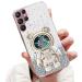 Tivenfezk Nadoli for Samsung Galaxy S22 Ultra Treisand B r Astronaut Hidden Stand Shell caricature glitter astronaut stand soft silicone bling mobile phone case transparent protective cover samsung galaxy s22 ultra clear