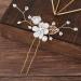 25 Pack Flower Leaf Pearl Bridal Hair Pins Clips - U-Shaped Barrettes with Rhinestone Crystal - Wedding Hair Accessories for Women, Girls, Brides - Buy Online on GoSupps.com