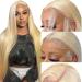 613 Lace Front Wig Human Hair 13x4 Blonde Lace Front Wigs 613 HD Lace Frontal Wig for Black Women 180% Density 12A Brazilian Straight Human Hair Wig Glueless Wigs Pre Plucked with Baby Hair 18Inch 18 Inch 613 13x4 Lace F...