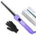HerStyler Baby Curls Mini Curling Iron 9mm to 13mm Tapered Barrel Thin Curling Wand with Dual Voltage For Crowned Curls Purple