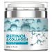 Retinol Cream for Face Facial Moisturizer with Collagen and Hyaluronic Acid Anti Aging Cream for Lifting Skin Day & Night Face Cream Diminishes Wrinkles Fine Lines and Dryness
