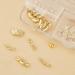 NICENEEDED 3D Boxed Metal Alloy Nail Charms Metallic Braid Rivets Nail Studs with Gold Caviar Beads Multiple Shapes Nail Decorations for Manicure Design DIY Craft - Buy Online on GoSupps.com