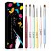 Nail Art Brush Set 6 Pieces Gel Polish Nail Art Design Pen Painting Tools Nail Art Liner Brush and Nail Dotting Pen