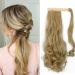 Hair extension / hairpiece ponytail wavy with clip 43.2-66 cm long smooth and silky