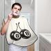 Two Billiards Balls Print Beard Bib Apron | Non-Stick Hair Catcher for Men | Perfect Gift Idea - One Size Black - Buy Online on GoSupps.com