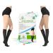 GPRAR Premium class 2 medical compression stockings 23-32 mmHg knee -high closed lace - for edema varicose veins reducing swelling black - unisex (Large)