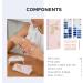 NAILOG Semi Cured Gel Nail Strips - 34 pcs Salon-Quality Long Lasting Gel Nail Stickers in Navy Blue & White - Marine Story Collection - Buy Online on GoSupps.com