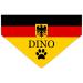 Dog hollow motif: football games sports Olympic games public holidays personalized triangular cloth for pets is attached to the collar (Germany flag)