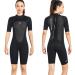 Shorty Wetsuit Men Women 2mm Neoprene Back Zip Wetsuit Spring Suit for Snorkeling Surfing Kayaking Scuba Short Sleeve Wet Suit 2097BK Women's black X-Large