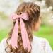 Cryzalite Silky Satin Hair Loops - 2 Pack Pink Cream Hair Bands & Clips for Women - Perfect Ponytail Holders - Buy Online on GoSupps.com