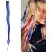 Colored Hairpieces Colored Clip in Hair Extensions Colorful Synthetic Hairpieces Colored Hair Extensions Highlight Synthetic Hairpiece Clipin Hair Extensions for Girls Women Gift (Dark Blue) - Buy Online on GoSupps.com