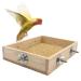 Bird Parrot Wooden Feeding Cups Natural Wooden Parrot Bird Perch Stand Birds Food Dish Bird Cage Food Standing Feeding Perch Bowl Toy for Small Animal Parrot Rat Parakeet Budgies Love Birds 7.87 5.9 Inches
