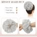 FESHFEN Synthetic Wavy Messy Bun Hair Piece in Platinum Grey - Thick Updo Hair Extension for Women, Girls, and Kids - 38g - Pack of 1 - Buy Online on GoSupps.com