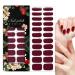Generisch Set of 22 protective nail films - Red gel - Waterproof - For manicures pedicures autumn decorations