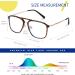 Buy DUCO Retro Square Aviator Blue Light Glasses for Men | Oversized 70s Vintage Double Bridge Blue Ray Blocking Eyewear - Perfect for Computer Use - Buy Online on GoSupps.com