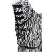 Marengos Zebra Fly Outdoor Ceiling | Insect Protection Horse Blanket with Saddle Cutout & Neck | Fine-Meshed | Black & White | 155 cm - Buy Online on GoSupps.com