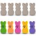 Easter Crafts  10 PCS Unfinished Wooden Bunnies with 3D Eyes for Kids Art and Craft Activity  Wood Bunny Cutouts for Peeps Decor