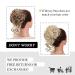 Earfodo Messy Bun Hair Piece Scrunchie Chignon | Light Brown Mix Natural Blonde | Curly Wavy Ponytail Extension for Women and Girls - Buy Online on GoSupps.com