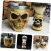 Villcase Men s Suit Stationery Box Set | Desk Organizer with Pen Holder Shaving Brush & Razor Holder - Portable Nylon Hairbrush & Skull Design - Buy Online on GoSupps.com