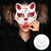 HOLIDYOYO Cat Mask - Unpainted White Therian Masks for DIY Halloween | Half Face Fox Masks | International Shipping Available - Buy Online on GoSupps.com