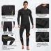 UNIQUEBELLA Men's Thermal Underwear Set - Fleece Sweat Quick Drying Base Layer - Black XX-Large - Buy Online on GoSupps.com
