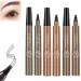 3PCS Nexavale Eyebrows, 4 Fork Tips Tattoo Pencil, 3D Waterproof Microblading Eyebrow Pen, Eyebrow Pencils for Women, Microblading Eyebrow Pen