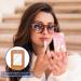 Buy Stylish Leather Lipstick Case with Mirror | Mini Lip Gloss Organizer Abstract Watercolor Orange - Buy Online on GoSupps.com