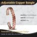 Jeracol Copper Magnetic Bracelet for Women & Men - Adjustable Size Cuff Bangle with 3500 Gauss Magnets - Solid Copper, Weave Design - Gift Box Included - Buy Online on GoSupps.com