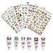 Mexican Flag Nail Art Stickers Patriotic Nail Decals 3D Self Adhesive Nail Art Supplies Mexico Flag Badge Heart Skull Butterfly Nail Design Stickers for Nail Art Decoration DIY Manicure Tips(6 Sheets)