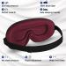 UAMAL 3D Eye Mask Sleep Mask - 100% Blackout Eyelash Extension Sleep Mask for Women & Men - Premium DARK CRIMSON Sleeping Eye Mask - Adjustable Strap Travel Essential - Buy Online on GoSupps.com