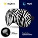 Zebra Print Sleep Mask - Adjustable Strap Eye Cover for Sleeping - Unisex Light Blocking Blindfold for Travel and Napping - Buy Online on GoSupps.com