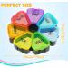 2-Piece Petal Shaped Weekly Pill Organizer - Large Compartments for Fish Oils, Supplements, Medication - Multicolor & Black - Buy Online on GoSupps.com
