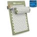 BRELLAVIO ACUPRESSURM PATTE with pillow - acupuncture massage mat - Acupressure for relaxation for back neck shoulder and foot - acupuncture matte - sting mat (green)