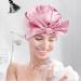Arqumi Waterproof Double-Layer Shower Cap with Ribbon Bow - Pink - 1PCS - Buy Online on GoSupps.com