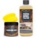 Sparset furniture wax + furniture polish + sponge |Furniture maintenance for furniture wooden surfaces plastic surfaces synthetic leather natural and artificial stones leather surfaces Urban Forest Wax+Politur+sponge