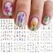 Flower Nail Art Stickers  Flower Nail Decals Water Transfer Nail Art Supplies Summer Lily Orchid Butterfly Small Flowers Colorful Designs Floral Nail Tattoo Stickers Manicure DIY Nail Decoration for Women Girls(12Sheets)