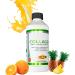 Liquid Collagen for Women & Men-Pine'O'Range Flavored Premium Grade 10000 mcg Biotin+8000 mg of Hydrolyzed Collagen for Radiant Skin Glow Anti-Aging Hair Growth & Nice Nails.16 fl oz-Made in USA