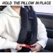 Mastectomy Seat Belt Pillows - Post Surgery Chest Cushions for Pacemaker Bypass & Hysterectomy - Hook N Loop Tape - Minky Dot Black - Buy Online on GoSupps.com