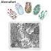 4-Piece Nail Art Stamping Plates - Floral Butterfly & Plaid Design Templates for Perfect Manicure - Multi-Pattern Stencil Tool - Buy Online on GoSupps.com