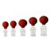 Lauschaer glass 5er cupping glass set with ball 20-25-30-35-40mm for professional medical hunpless cupping hand-blown hand-shaped cupping glass cupping glass