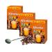 NY Coffee 3-in-1 Salted Caramel Flavoured Sachets Individually Wrapped x 3 Boxes of 10 Packets x 14g and Latte Spoon