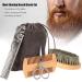 Premium Novel Beard Brush Set | Double-Sided Comb & Scissors Repair Kit for Hair & Beard Care - International Shipping Available - Buy Online on GoSupps.com